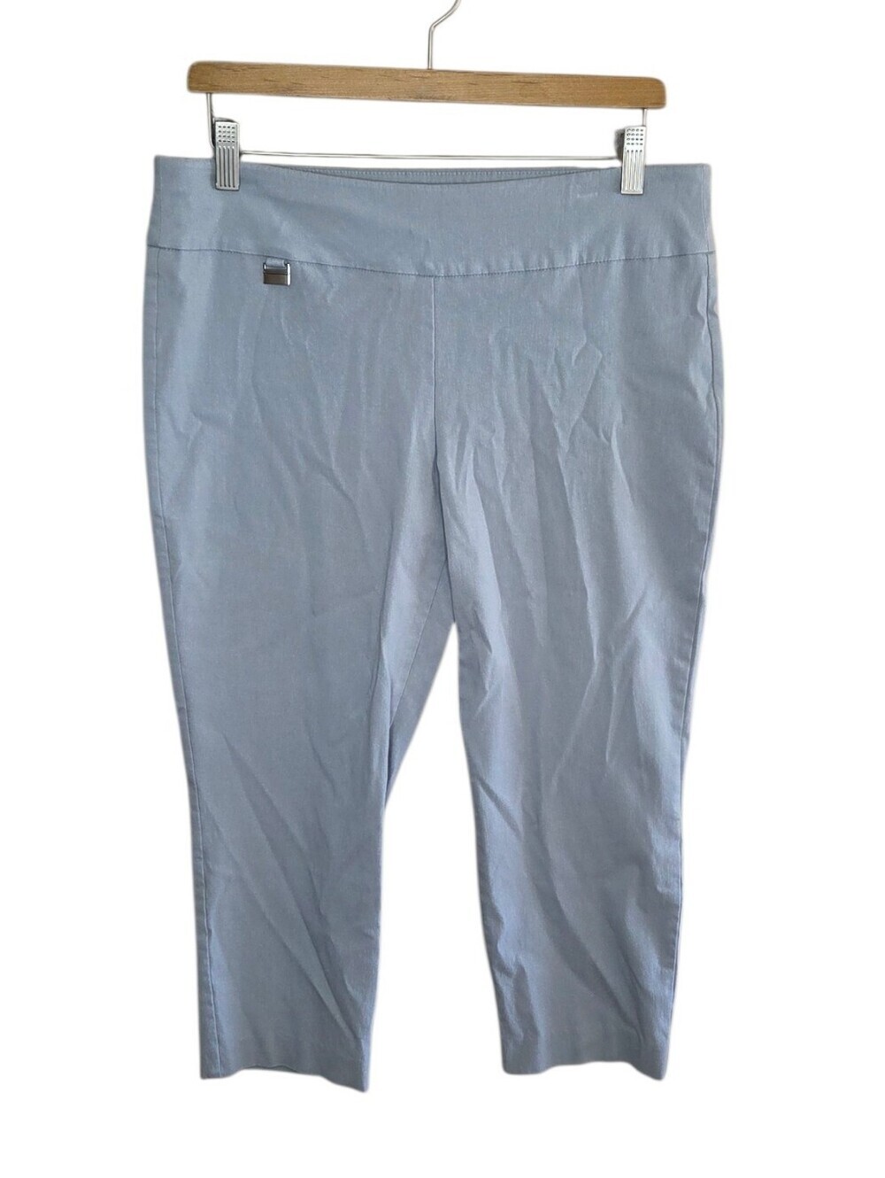 Alfani Light Gray Pull-on Capri Pants Size 12 Summer Casual Pedal Pushers